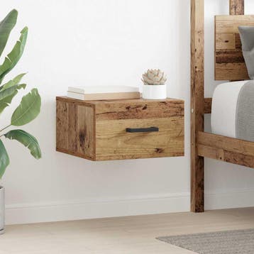 vidaXL Nachtkastje Oud hout 35 x 35 x 20 cm Bewerkt hout, Verzenden
