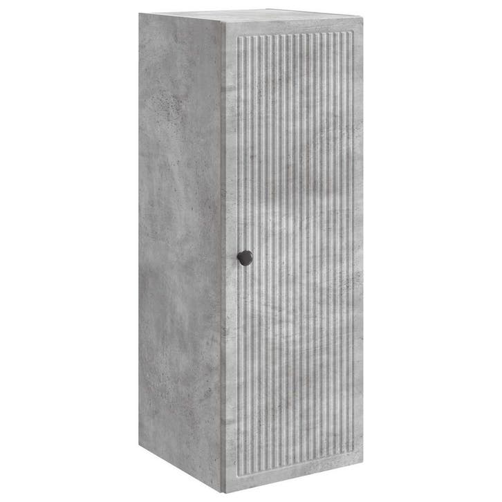 vidaXL Wandkast Betongrijs 33 x 34,5 x 90 cm Bewerkt hout, Huis en Inrichting, Kasten | Overige, Nieuw, Verzenden