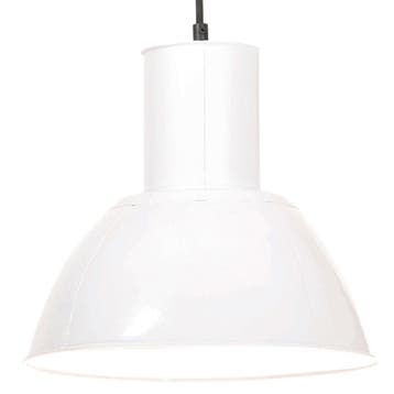 vidaXL Hanglamp rond 25 W E27 28,5 cm wit, Verzenden, Nieuw