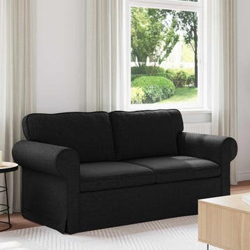 vidaXL bank / zetel Zwart 175 x 82 x 80 cm Stof, Verzenden