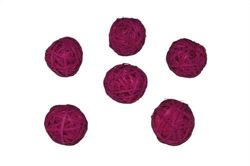 Rotan Stro Bal Fuchsia dia 4 cm 15 stuks, Maison & Meubles, Accessoires pour la Maison | Plantes & Fleurs artificielles