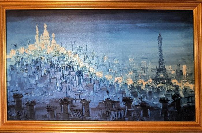 Gilles Huyghe - Blue Paris 1997, Antiquités & Art, Art | Peinture | Classique