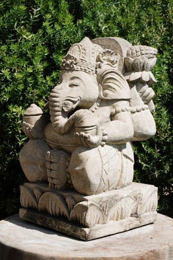 Statua di Ganesh in Pietra antica – Bali – - Beeld - Ganesha, Antiquités & Art