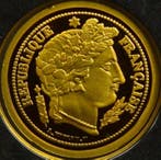France. Gold medal ND 20 Francs Head of Ceres 1851 A,