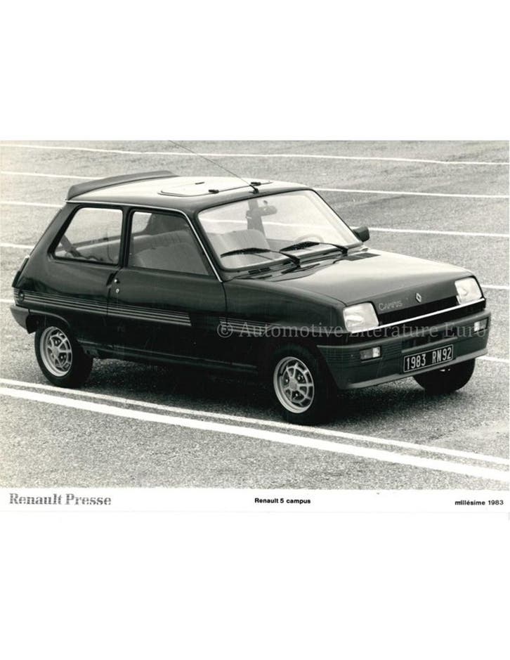 1983 RENAULT 5 CAMPUS PERSFOTO, Livres, Autos | Brochures & Magazines