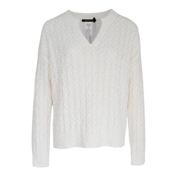 Pennyblack • witte trui met strass steentjes • M, Verzenden