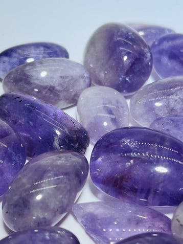 Amethist - Tumble Stone - AAA++ Kwaliteit - Transparant