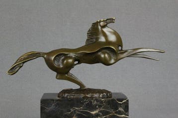 after Salvador Dali - sculptuur, Surreal Horse - 20 cm -, Antiek en Kunst