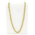 Lange gouden herenketting met zirconia; Magnum chain, Gebruikt, Overige kleuren, Ophalen of Verzenden, Met edelsteen