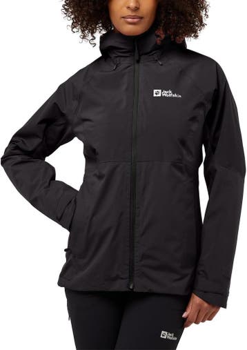 Jack Wolfskin 3-in-1 jas Zwart | Retour deal | -35% korting, Verzenden