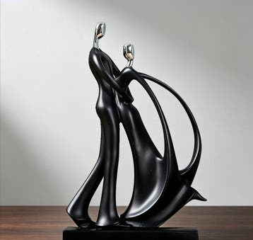 Sculpture, Dancing Couple - 27 cm - Résine