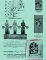 SABA RADIO - Reclamebord met achtergrondverlichting - Glas,