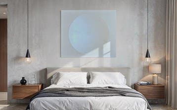 Eren - Zen Iris in White/Blue no.4 - XXL, Antiek en Kunst, Kunst | Schilderijen | Modern