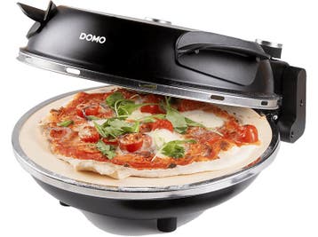 Domo -   Pizza Genius - Pizzaoven - Zwart, Elektronische apparatuur, Ovens, Verzenden, Nieuw, Minder dan 45 cm, Minder dan 45 cm