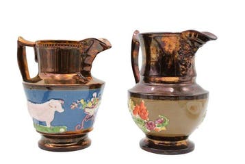Kruik - Porselein - Staffordshire Koperen Lusterware Kannen
