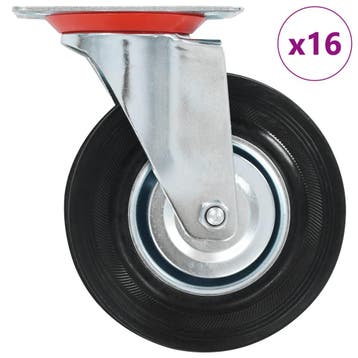 vidaXL 16 st Zwenkwielen 125 mm, Verzenden