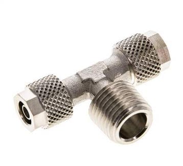 6x4 & R1/4'' Vernikkeld Messing T-Opsteekkoppeling, Verzenden