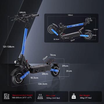 Knight T108 Elektrische Scooter - Vouwbaar - 2400W -, Fietsen en Brommers, Scooters | Overige merken, Verzenden, Nieuw, Halo