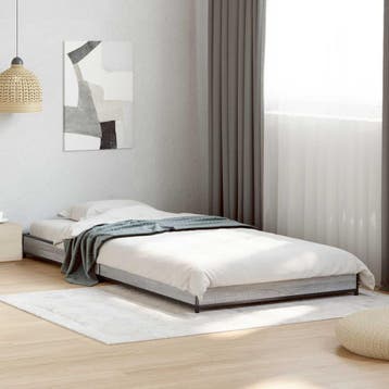 vidaXL Bedframe Grijs Sonoma 80 x 200 cm Bewerkt hout, Verzenden, Nieuw