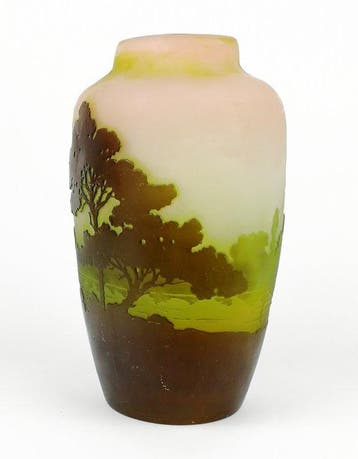 Etablissements Gallé - Vase - Vase en verre avec paysage