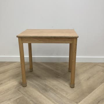 schilte houten schooltafel (hxbxd) 58x60x42 cm, beuken, Huis en Inrichting, Gebruikt