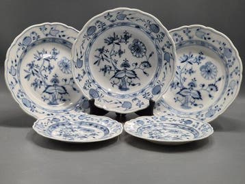 Porzellan Tellerset Zwiebelmuster Ernst Teichert Meissen -