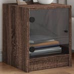 vidaXL Nachtkastjes met glazen deuren 2 st 35x37x42 cm, Verzenden