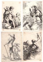 Salvator Rosa (1615-1673) - Quattro tavole ed il, Antiek en Kunst