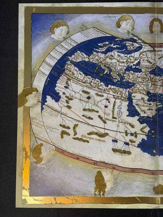 Claudio Tolomeo - Mappa del mondo tolemaica facsimile, Livres, Atlas & Cartes géographiques