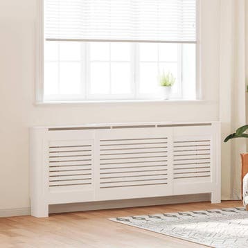 vidaXL Radiatorombouw 205 cm MDF wit, Verzenden