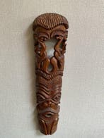 Tiki wandmasker - sculptuur - maori stijl - Frans-Polynesië, Antiquités & Art