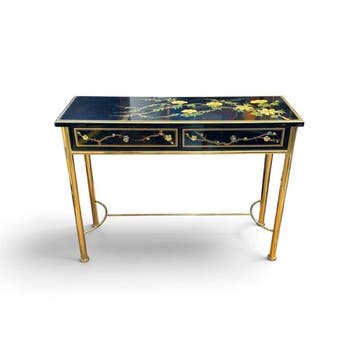 Stilart - Console - Deux tiroirs - Laiton, Bois - Décoration