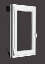 PVC raam draai kiep b70xh100 cm wit, Gevelraam of Ruit, Minder dan 80 cm, 80 tot 120 cm, Nieuw