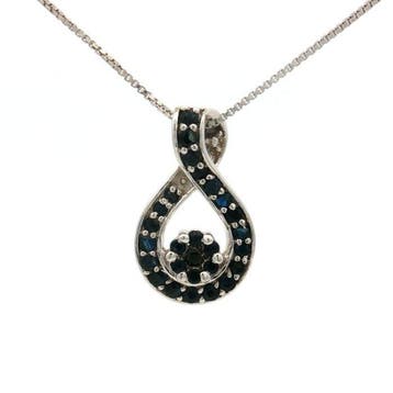 Zonder minimumprijs - Hanger Zilver - 1.20ct. tw. Saffier -, Handtassen en Accessoires, Antieke sieraden