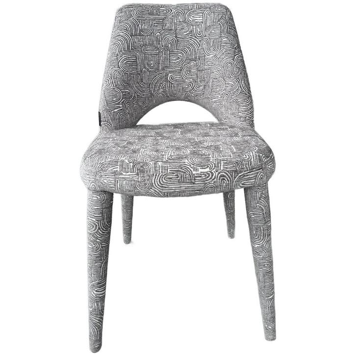 Polspotten Holy Berry Grijs Met Patroon - Eetkamerstoel -, Maison & Meubles, Chaises, Envoi
