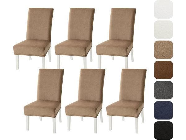 Veiling - Set van 6 eetkamer stoelhoezen Kaki, Maison & Meubles, Chaises