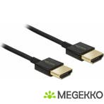 Delock 84786 high speed HDMI met extra dunne kabel, 0.5m, Verzenden, Nieuw