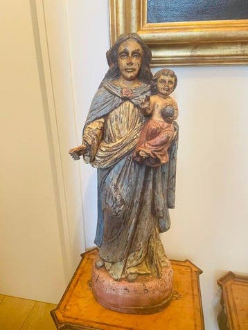 sculptuur, Madonna con Bambino - Fine XVIII / XIX Secolo -