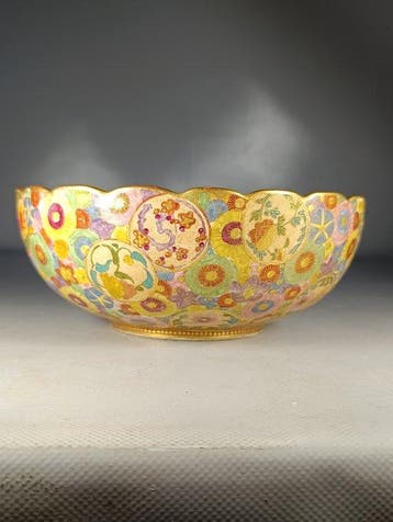 Kom - Japon – Grande coupe / bol Satsuma / Kutani à décor