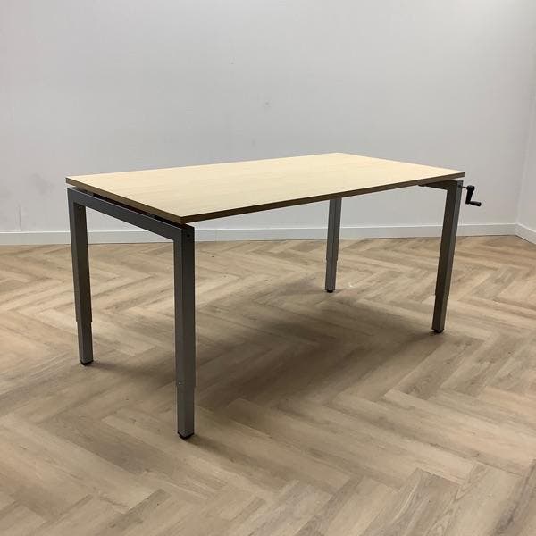 slingerbureau, 160x80 cm, ahorn - grijs, Huis en Inrichting, Bureaus, Gebruikt