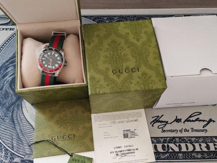 Gucci - Dive 40mm – New Condition – Iconic Gucci Design –, Handtassen en Accessoires, Horloges | Heren
