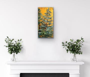 Andrea Krauß - Golden Ground_62 (handpainted, ready to hang)