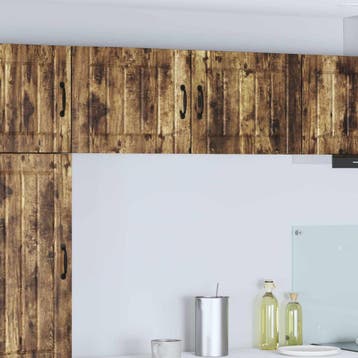 vidaXL Wandkast LUCCA 2 st Gerookt eiken Bewerkt hout, Verzenden, Nieuw