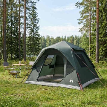 vidaXL Directe Tent Leger Groen 305 x 275 x 190 cm Polyester, Caravans en Kamperen, Tenten, Verzenden, Nieuw