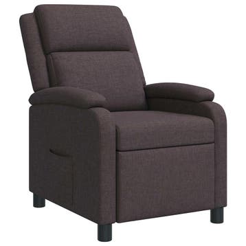 vidaXL Recliner Donkerbruin Stof, Verzenden, Nieuw