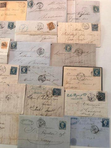 France - Bon Lot de 30 Lettres Classiques de France, Gestempeld