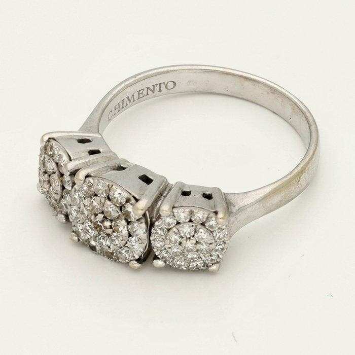 Chimento - Ring - 18 karaat Witgoud Diamant (Natuurlijk) -, Handtassen en Accessoires, Ringen