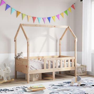 vidaXL Bedhuis massief grenenhout 70x140 cm, Verzenden