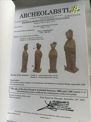 Oud Chinees, Tang-dynastie Terracotta Dikke Dame-figuur. 37