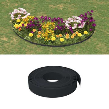 vidaXL Tuinbegrenzing 10 m 10 cm polyetheen zwart, Verzenden